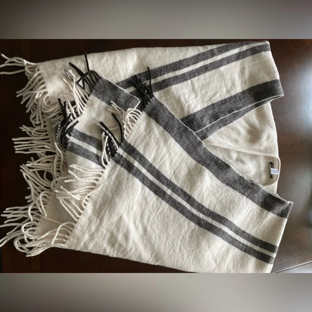 Banana Republic Border Stripe Wool-Blend Poncho - Picture 8 of 8